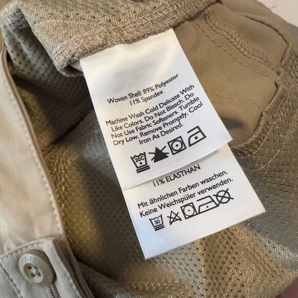 Eddie Bauer Tan Cargo Capri Pants Womens 12 Outdoor Hiking Utility Gropcore - Picture 7 of 10